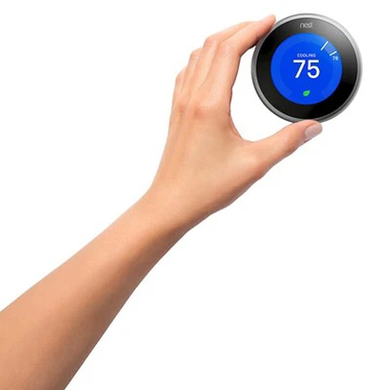 Open Box - Google Nest Learning Thermostat Stainless Steel T3007ES