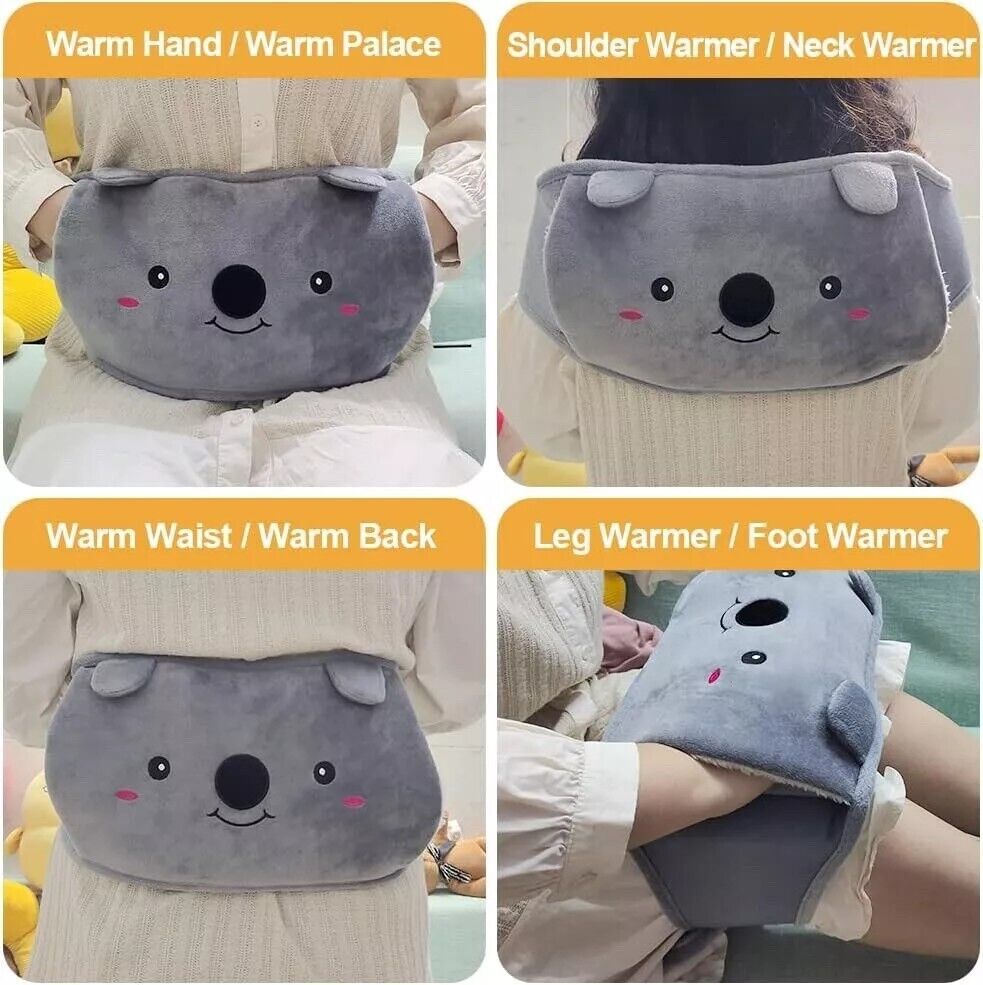 Hot Water Bottle Warmer Plush Faux Fur Waist Cover Belt Warmer Bottles