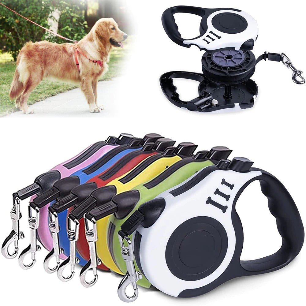 3m And 5m Durable Dog Leash Automatic Retractable Nylon Cat Lead Extension Puppy Walking Running Lead Roulette For Dogs Pet Products