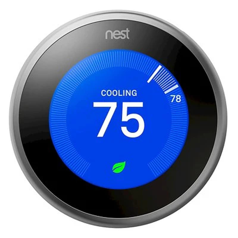 Open Box - Google Nest Learning Thermostat Stainless Steel T3007ES