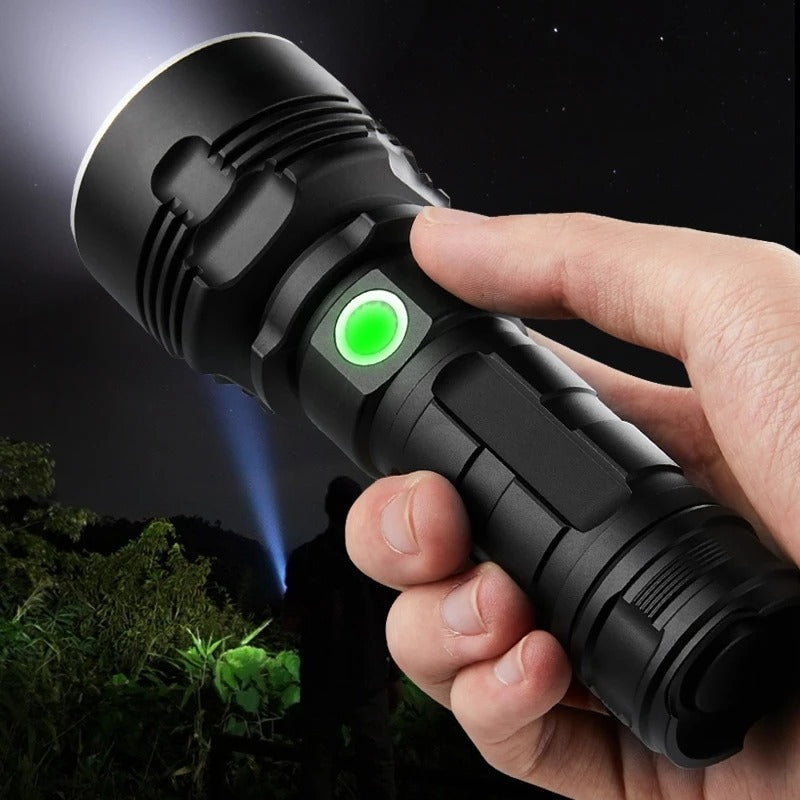 Strong Flashlight Focusing Led Flash Light Rechargeable Super Bright LED Outdoor Xenon Lamp