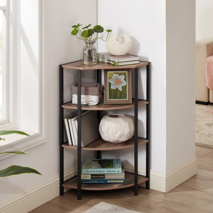 4-Tier Corner Shelf,Multipurpose Display Storage Stand For Kitchen,Home Office,living Room,Small Space