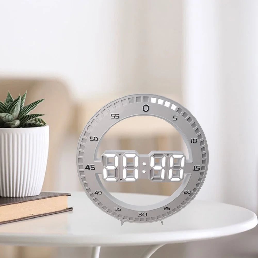 Digital Round LED Wall Clock Electronic Countdown