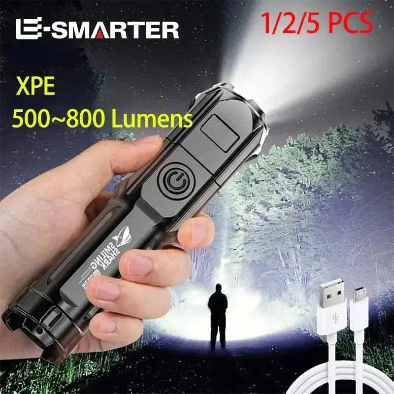 4-Mode Telescopic LED Tactical Flashlight