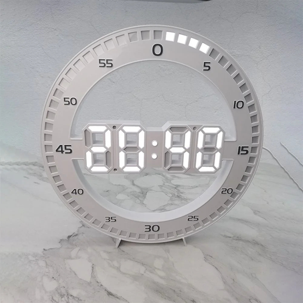 Digital Round LED Wall Clock Electronic Countdown