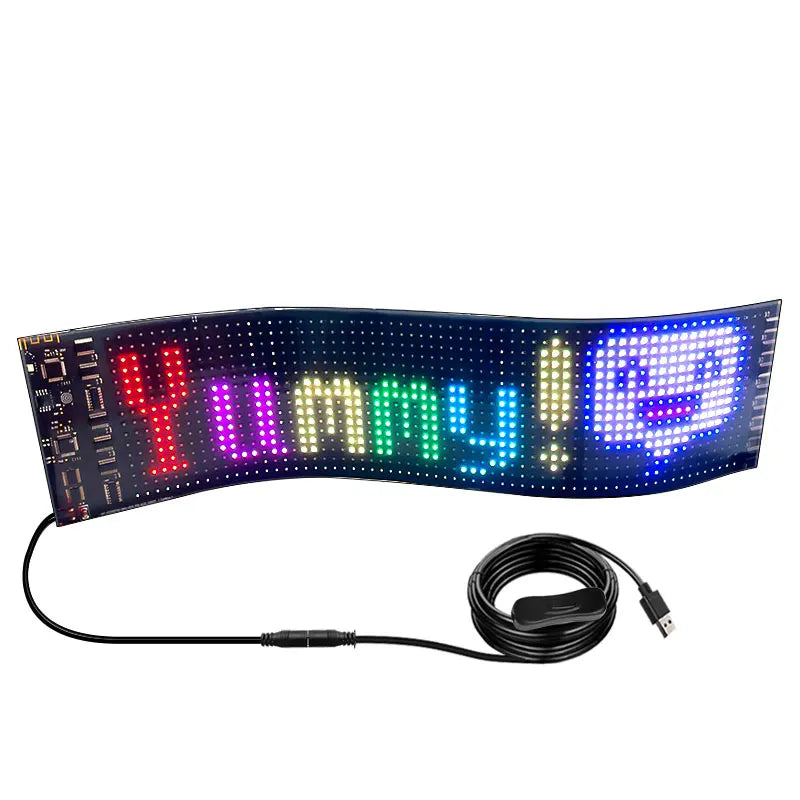 Transparent Flexible LED Sign Board Programmable Messages Waterproof Stickers for Shop Car Window LED Matrix Panel Screen