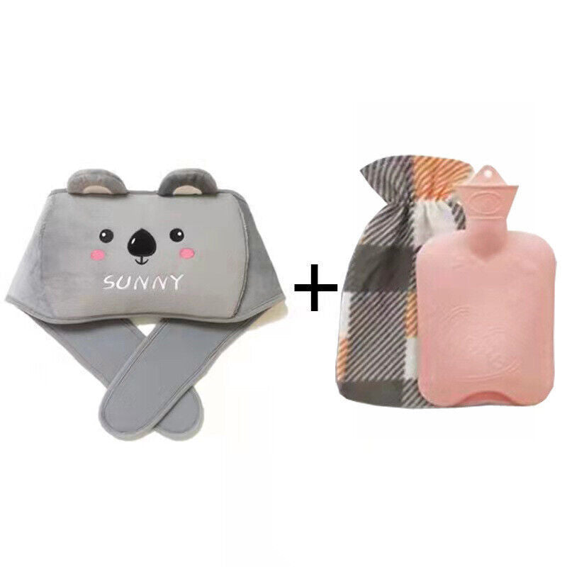 Hot Water Bottle Warmer Plush Faux Fur Waist Cover Belt Warmer Bottles