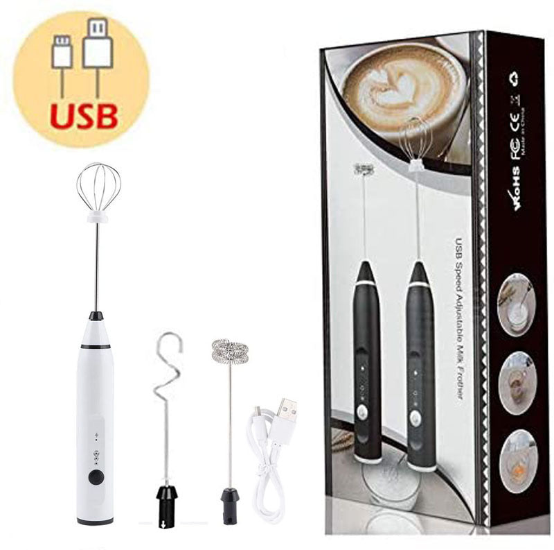 Milk Frother Electric Egg Beater USB Charging Mixer For Coffee Drink Portable