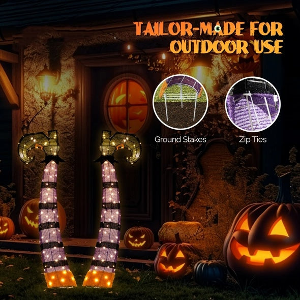 4ft 2D Witch Legs Outdoor Halloween Decorations