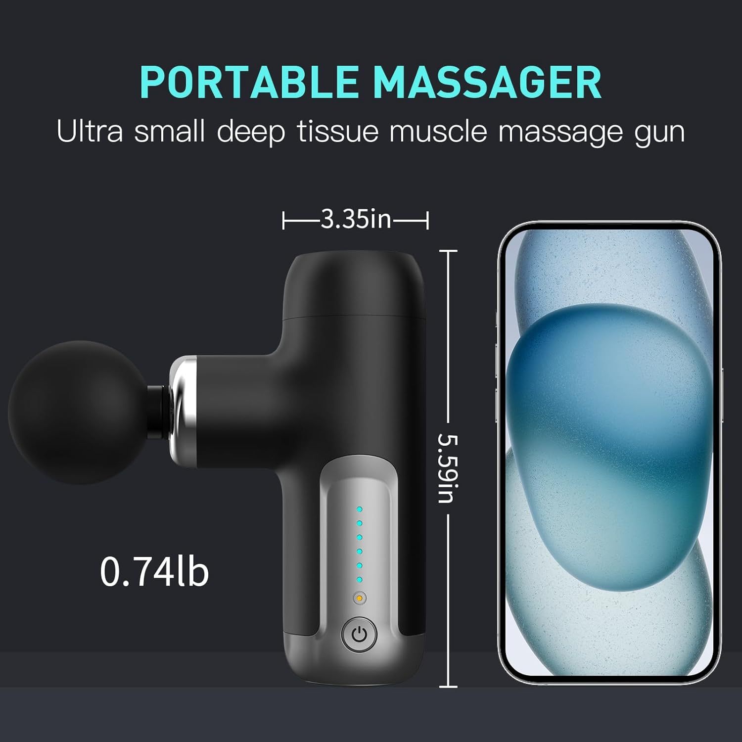 Mini Massage Gun, Portable Massage Gun For Deep Tissue Muscles