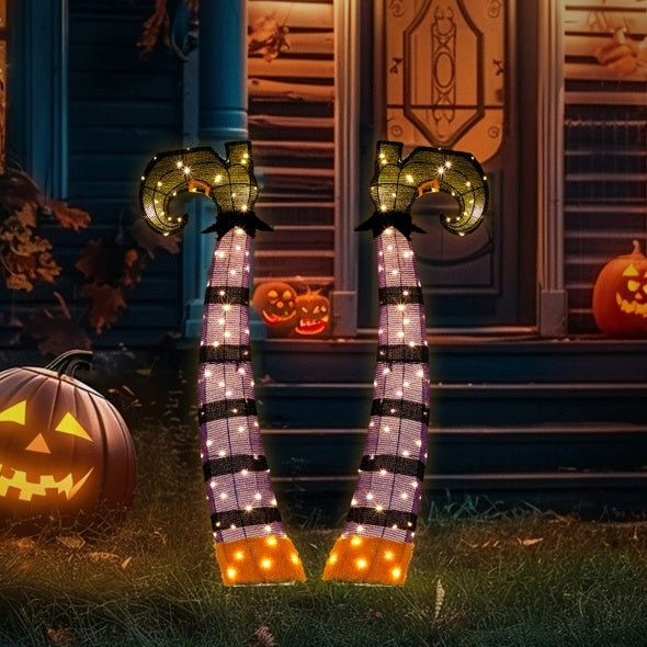 4ft 2D Witch Legs Outdoor Halloween Decorations