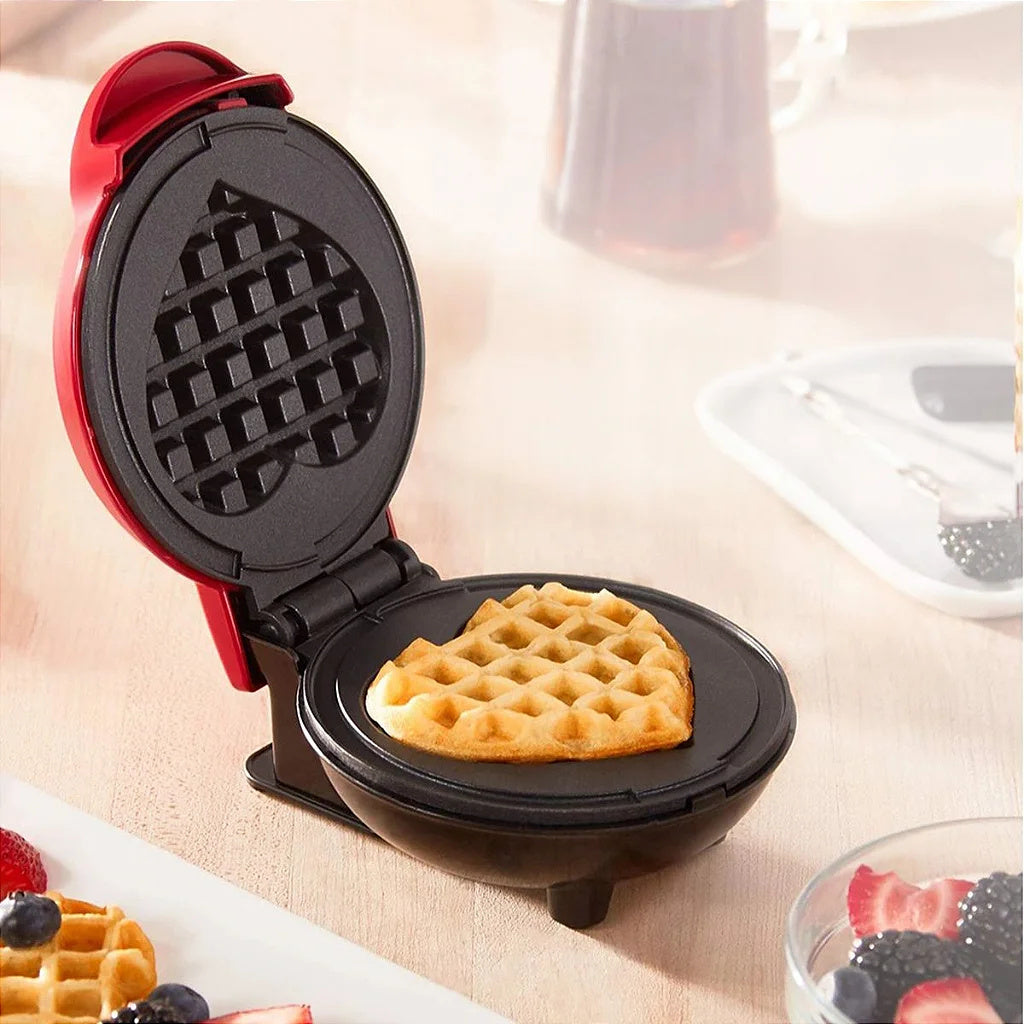 Mini Electric Shape Baking Machine Retro Waffle Heart 110V