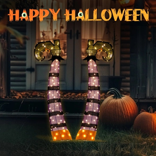 4ft 2D Witch Legs Outdoor Halloween Decorations