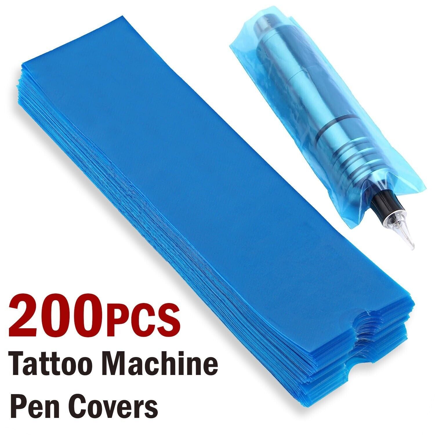 Tattoo Pen Covers 200PCS Machine Pen Sleeves Plastic Bag Covers For Machine Pen