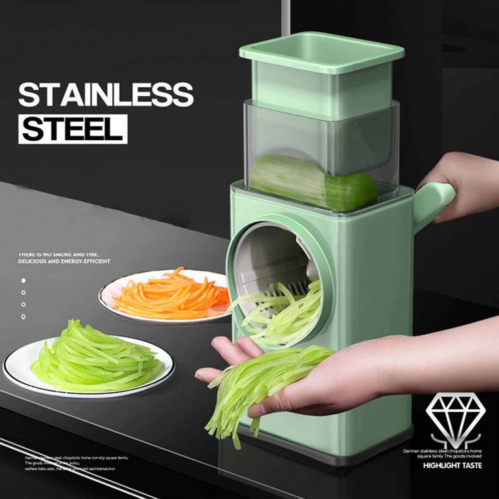 Multifunction Vegetable Cutter Slicer Hand Rotary Grater Shredder Roller