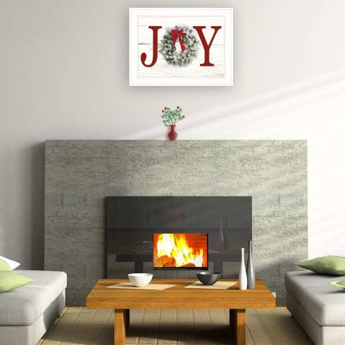 Christmas Joy By Lori Deiter, Ready To Hang Framed Print, White Frame