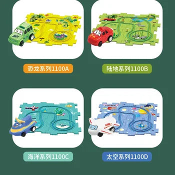 Kid’s Puzzle Race Car Track Set