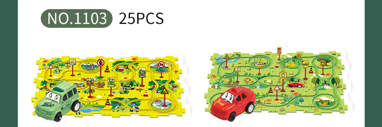 Kid’s Puzzle Race Car Track Set