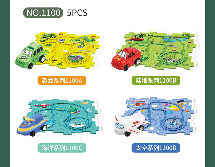 Kid’s Puzzle Race Car Track Set