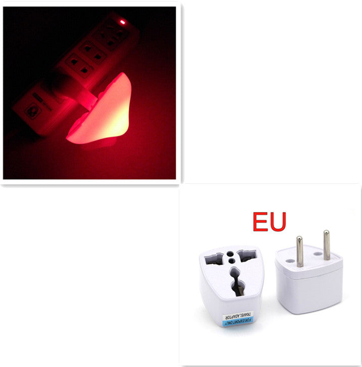 LED Night Light Mushroom Wall Socket Lamp EU US Plug Warm White Light-control Sensor Bedroom Light Home Decoration