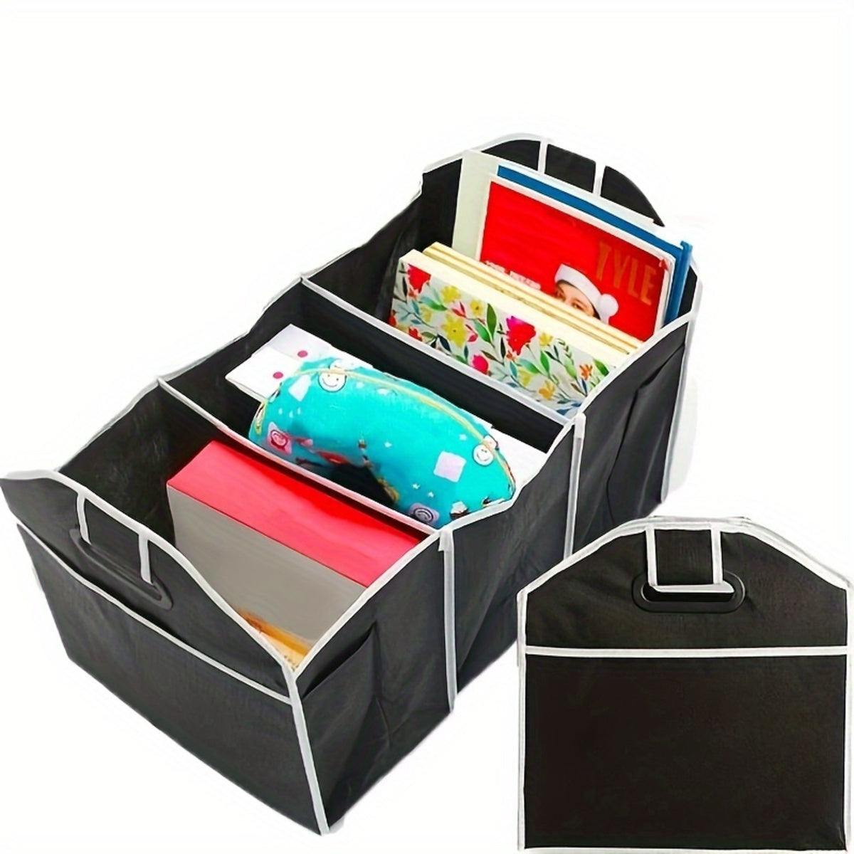 Car Multi-Pocket Trunk Organizer Large Capacity Folding Storage Bag Trunk Stowing And Tidying Trunk Organizer Car Accessories