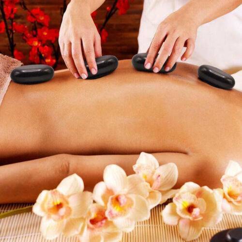 16Pcs Hot Massage Basalt Stone Volcanic Stones Kit Rock SPA Oiled Massager Salon