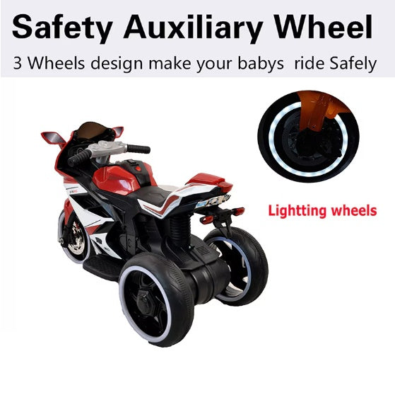 Electric Kids Motorcycle For 3 To 4 Year Old Boys And Girls With Foot Pedal Starter