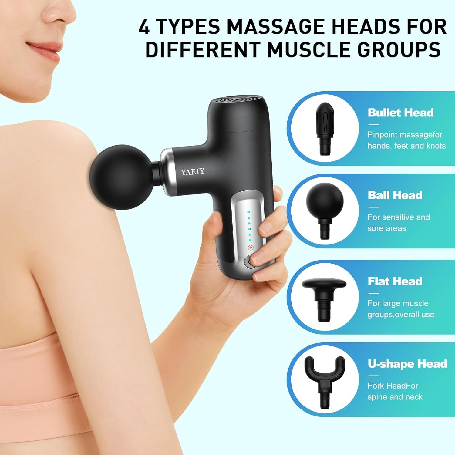 Mini Massage Gun, Portable Massage Gun For Deep Tissue Muscles