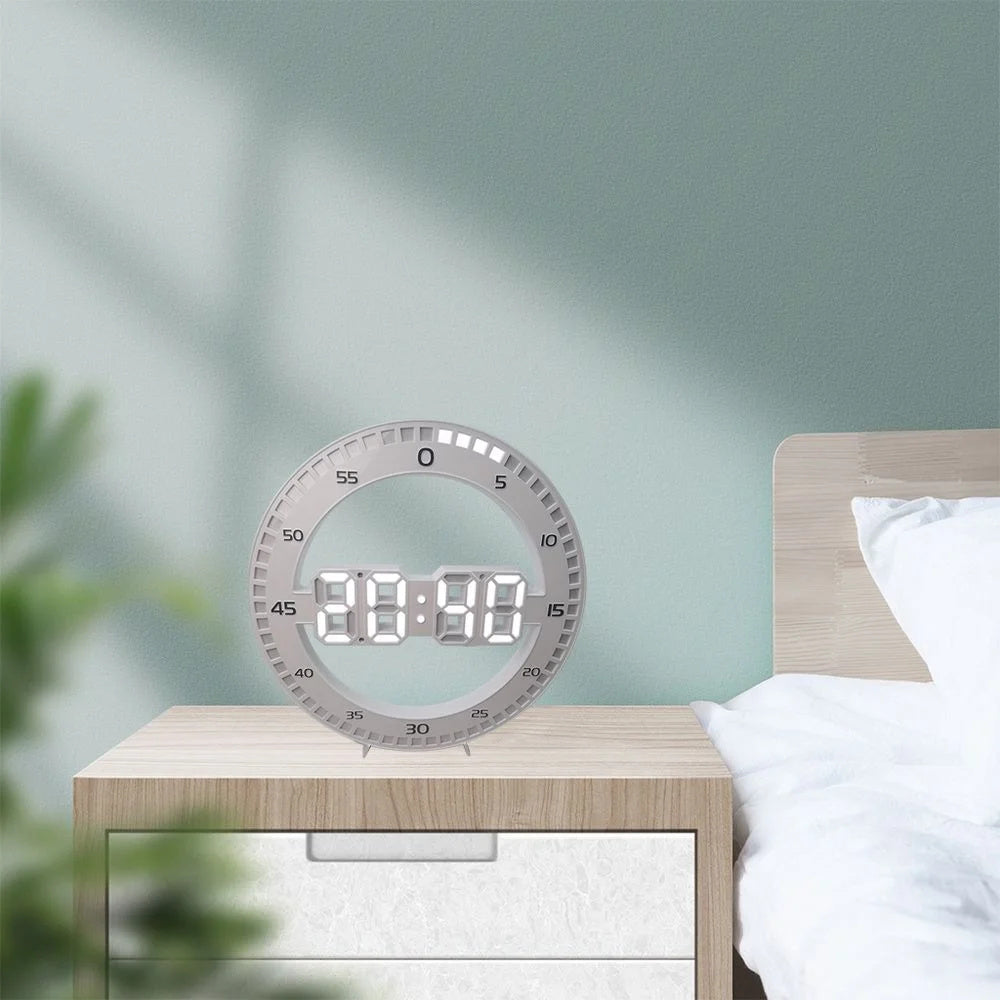 Digital Round LED Wall Clock Electronic Countdown