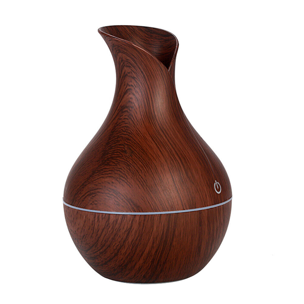 LED Ultrasonic Aroma Humidifier Essential Oil Diffuser Aromatherapy Air Purifier Home Small Incense Burner Holder Candle Yoga Fragrance Indoor Vase Shaped Aroma Burner Smoke Fountain Living Room Decor