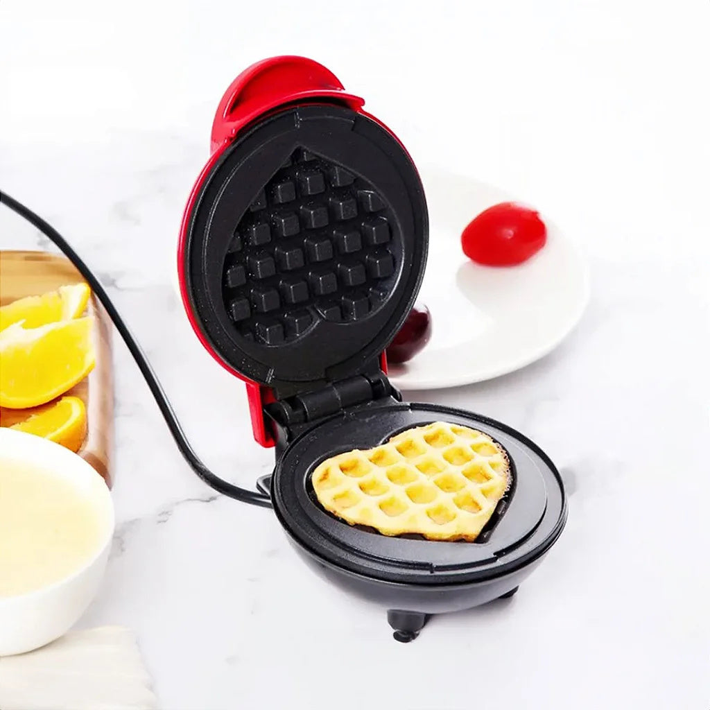 Mini Electric Shape Baking Machine Retro Waffle Heart 110V