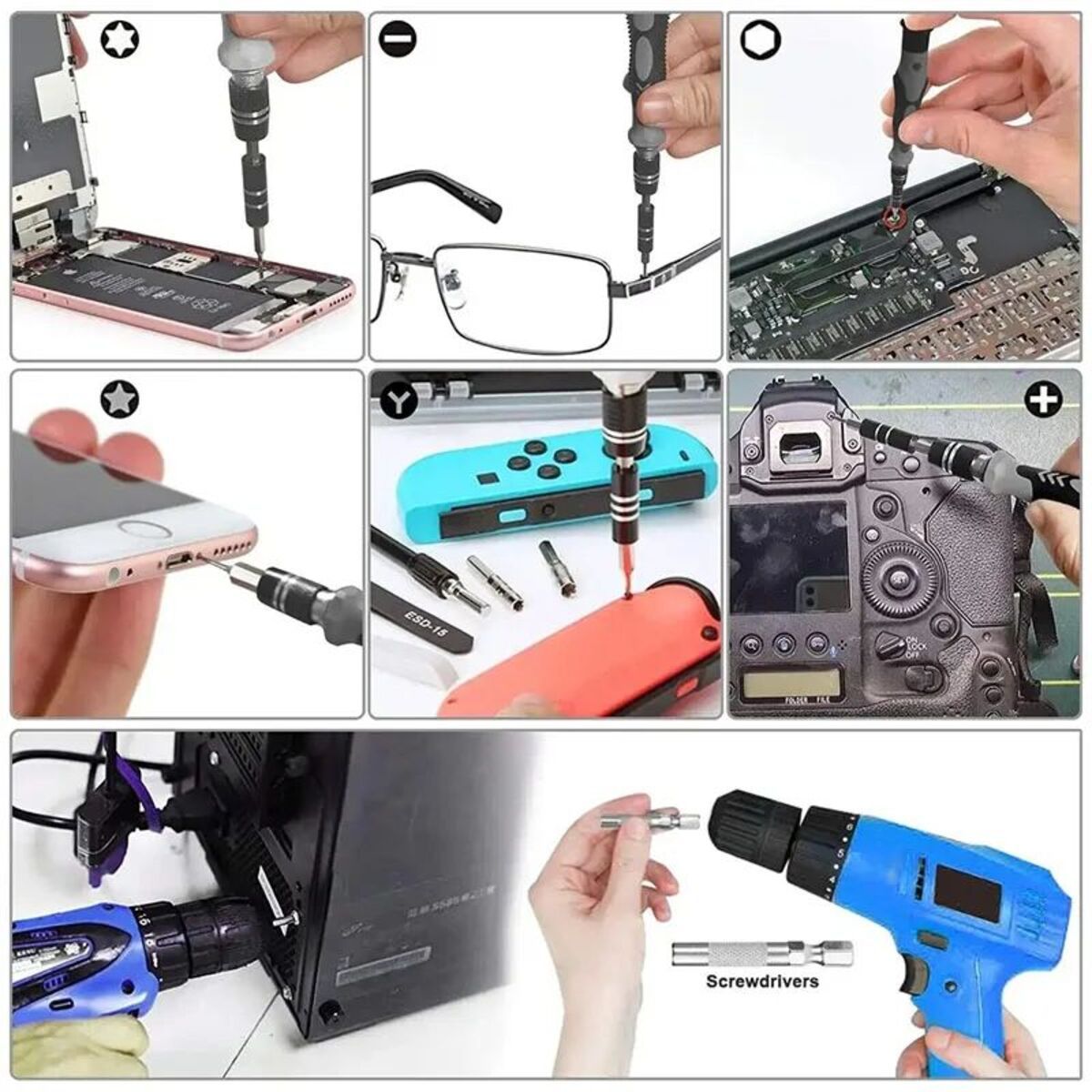 115 In 1 Precision Screwdriver Set,  Super Durable Mini Professional Magnetic Repair Tool Kit, Small Screwdriver For Phone, Computer, Watch, Laptop, Macbook, Eyeglass, Electronic