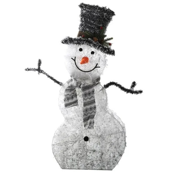 LED Christmas Snowman Decoration Light Collapsible Battery Operated