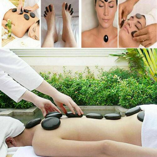 16Pcs Hot Massage Basalt Stone Volcanic Stones Kit Rock SPA Oiled Massager Salon