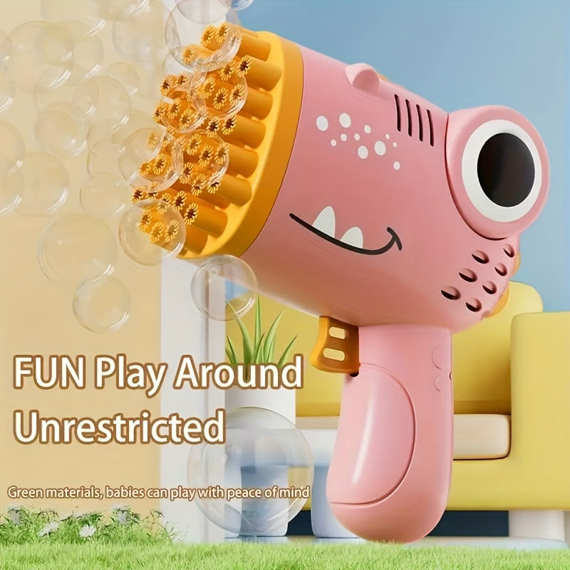 40-Hole Handheld Dinosaur Bubble Machine