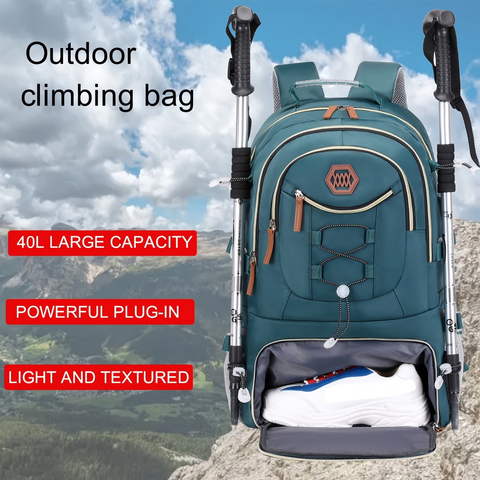 Large Capacity Travel Backpack with Shoe Storage