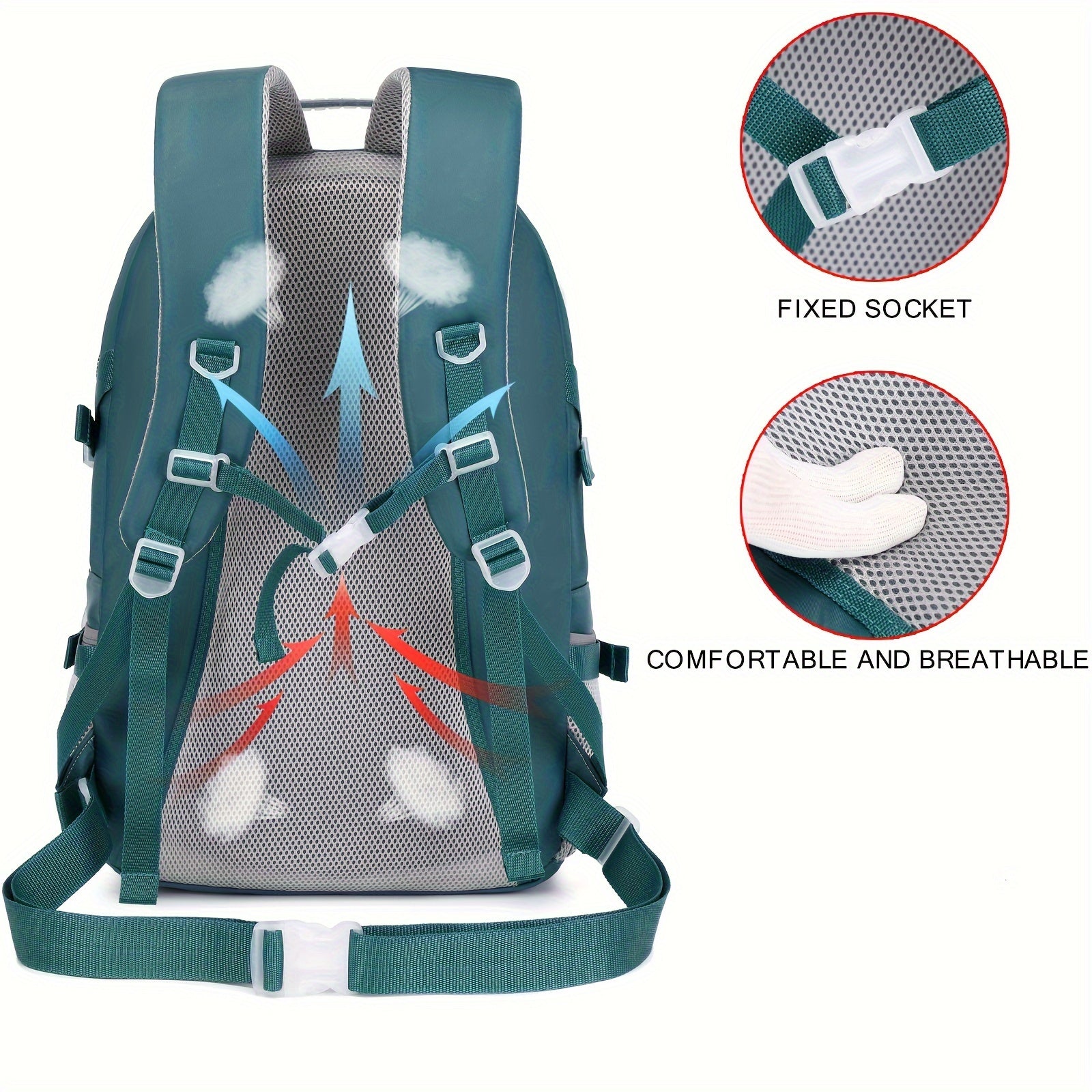 Large Capacity Travel Backpack with Shoe Storage